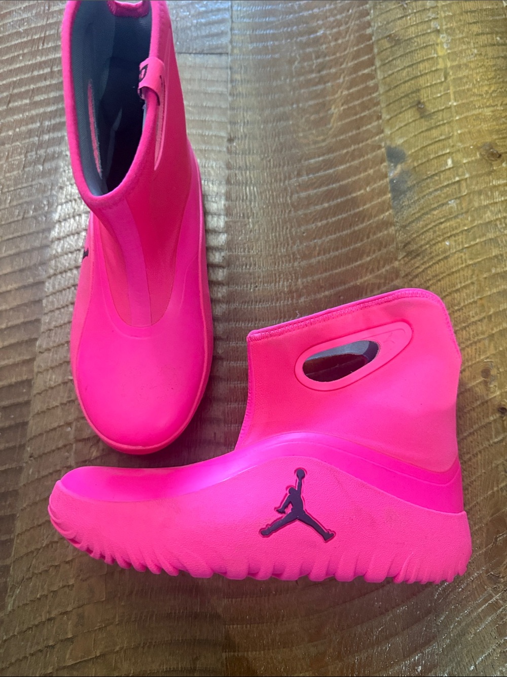 Jordan Kids Neon Pink Pull-On Rain Boots